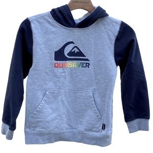 QUIKSILVER Grey Blue Hoodie and Sweatshirt Youth Size 7